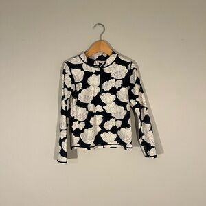 $8 ADD ON RuffleButts swim‎ ruffle butts Black Floral Rashguard zara H&M